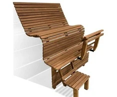 Modulinis pirties gultas ERGONOMIC, Termo-drebulės mediena, 1800 mm