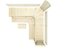 Modulinis pirties gultas PREMIUM, Drebulės mediena 2400 x 2490 mm