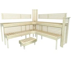 Modulinis pirties gultas PREMIUM, Drebulės mediena 2400 x 2490 mm