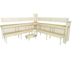 Modulinis pirties gultas PREMIUM, Drebulės mediena 3200 x 3290 mm