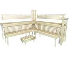 Modulinis pirties gultas PREMIUM, Drebulės mediena, 2600 x 2690 mm