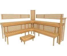 Modulinis pirties gultas PREMIUM, juodalksnio mediena 2600 x 2690 mm