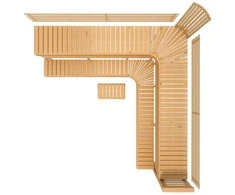 Modulinis pirties gultas PREMIUM, juodalksnio mediena 3200 x 3290 mm