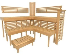 Modulinis pirties gultas PREMIUM, juodalksnio mediena 2000 x 2090 mm