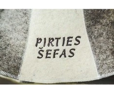 Namu Tekstile Pirties kepurė - PIRTIES ŠEFAS, dryžuota
