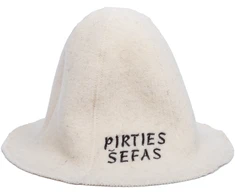 Namu Tekstile Pirties kepurė - PIRTIES ŠEFAS, balta