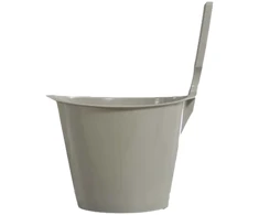 Pilkas plastikinis pirties kubiliukas, 3l