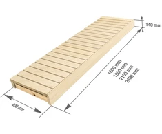 Pirties gultas, 400x2100 mm, Drebulė
