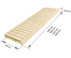 Pirties gultas, 600x2100 mm, Drebulė