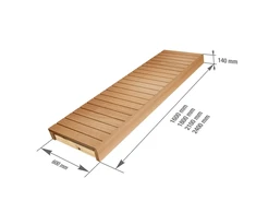 Pirties gultas, 600x2100 mm, Juodalksnis