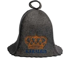 Pirties kepurė - KARALIUS, pilka