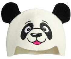Pirties kepurė - Panda, juoda