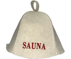 Pirties kepurė - Sauna, raudonu užrašu