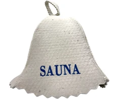 Pirties kepurė - Sauna, mėlynu užrašu