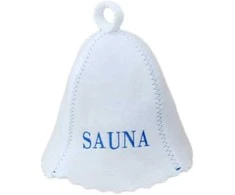 Pirties kepurė - Sauna, mėlynu užrašu