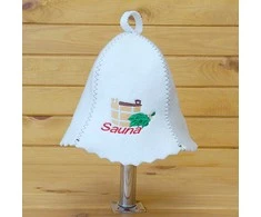 Pirties kepurė - SAUNA su kubiliuku ir vanta, balta
