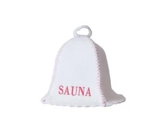 Pirties kepurė - Sauna, raudonu užrašu
