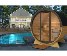 Pirties namelis - Pool sauna, be stiklo