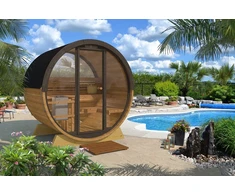 Pirties namelis - Pool sauna, su stiklu