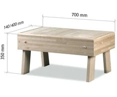 Pirties suoliukas - laiptas HS 1, drebulės mediena