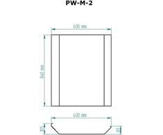 SKAMET apsauginė sienelė P ir PT modelio malkinėms pirties krosnelėms, PW-M-2