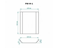 SKAMET apsauginė sienelė P ir PT modelio malkinėms pirties krosnelėms, PW-M-1