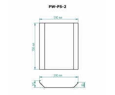 SKAMET apsauginė sienelė PS modelio malkinėms pirties krosnelėms, PW-PS-2