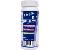 Vandens testavimo juostelės Easy-Dip 3 in 1, PH/CL/BR/Šarmingumui tirti