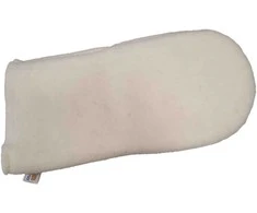 Vilnonė balta pirštinė pirčiai