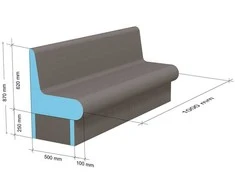 WEDI garinės pirties gultas 1000mm