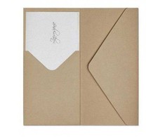 Galeria Papieru Vokai DL NATURE 220g 5vnt tam smėlio