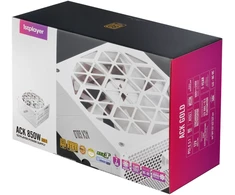 1STPLAYER ACK, 850W, 80 PLUS Gold, ATX 3.1, PCIe 5.1, modulinis maitinimo blokas, baltas