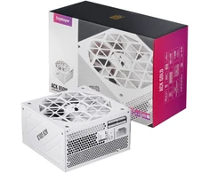 1STPLAYER ACK, 850W, 80 PLUS Gold, ATX 3.1, PCIe 5.1, modulinis maitinimo blokas, baltas