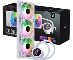 1STPLAYER TS4 360, 360 mm AIO procesoriaus aušintuvas, ARGB, LED ekranas, baltas