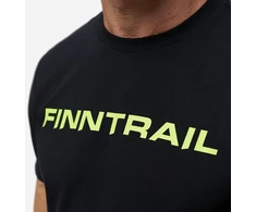 Marškinėliai Finntrail LOGO QR Juodas 6703, Dydis: S