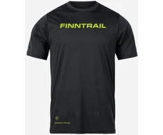 Marškinėliai Finntrail LOGO QR Juodas 6703, Dydis: XXL