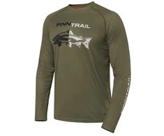 Marškinėliai Finntrail WAVE FISH Khaki 6611, Dydis: XXL