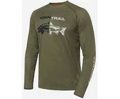 Marškinėliai Finntrail WAVE FISH Khaki 6611, Dydis: S