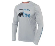 Marškinėliai Finntrail WAVE FISH Pilkas 6611, Dydis: M