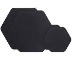 Remonto lopai Gear Aid Tenacious Tape Hex, juodi, 4 vnt.