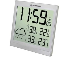 Sieninė meteorologinė stotelė Bresser TemeoTrend JC LCD RC, sidabrinės spalvos