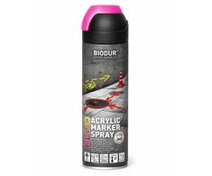 Aerozoliniai konstrukcijų žymėjimo dažai BIODUR, fluo rožiniai, 500 ml