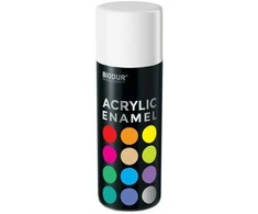 Akrilinė emalė BIODUR, balta blizgi RAL9010, 400 ml