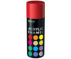 Akrilinė aerozolinė emalė BIODUR, raudona RAL3020, 400 ml