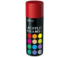 Akrilinė aerozolinė emalė BIODUR, ugnies raudonumo RAL3000, 400 ml