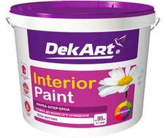 Akriliniai dažai interjerui DekART, balti matiniai, 12.6kg