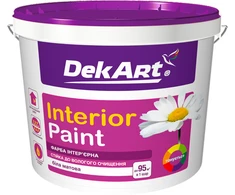 Akriliniai dažai interjerui DekART, balti matiniai, 4kg