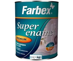Alkidinė emalė FARBEX PF-115, balta, 0.3kg