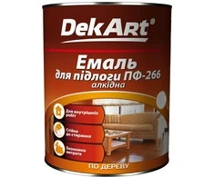Alkidinė emalė grindims DekART PF-266, raudonai ruda, 2.8kg