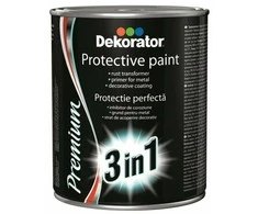 Apsauginiai dažai DEKORATOR 3in1, sidabriniai (kaltinio efekto), 2.5 l